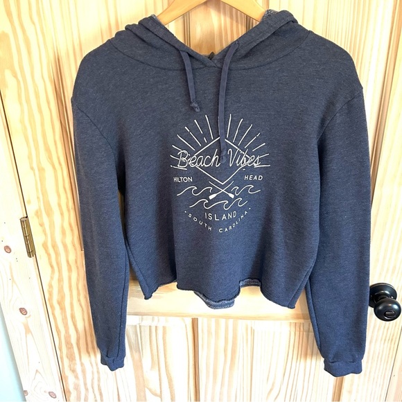 Blue 84 Hilton Head Island Beach Vibes Cropped Hoodie. Size Medium. - Picture 1 of 12